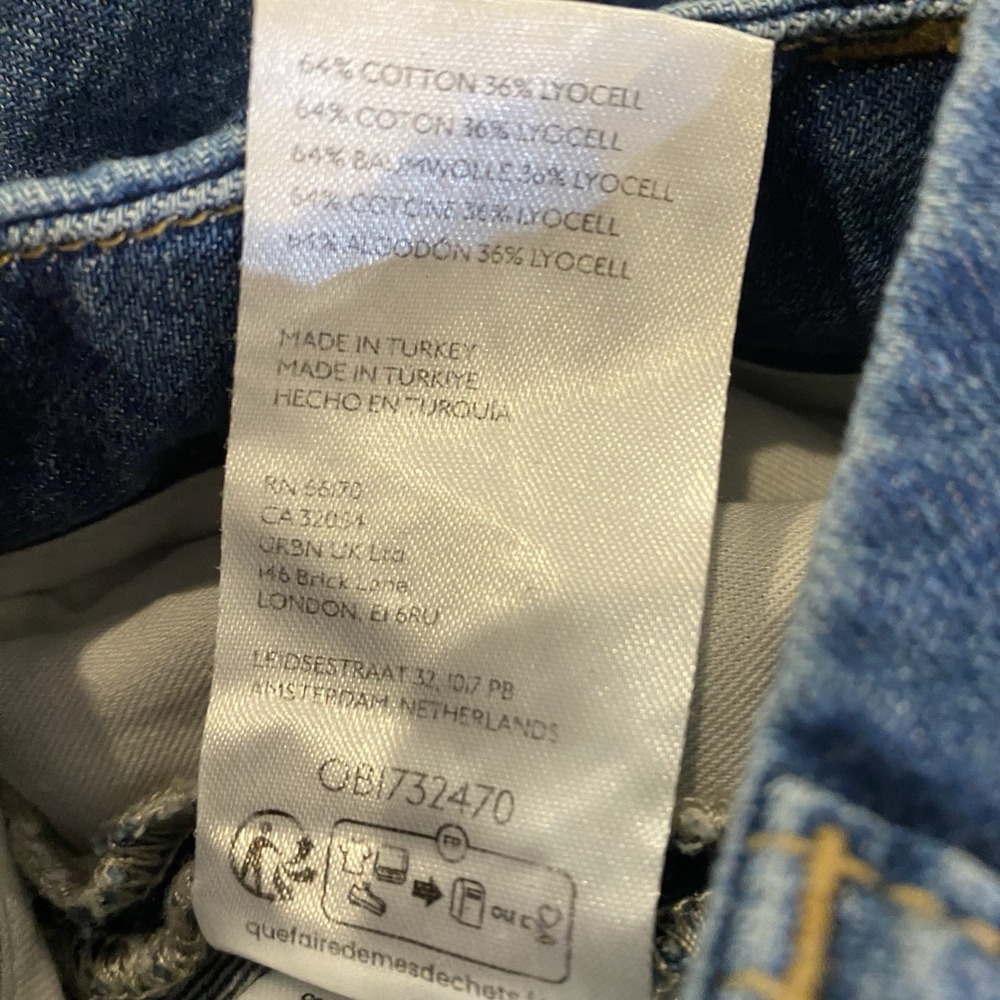Anthropologie Pilcro Pleated Long Denim Shorts Blue Sz 30 Bermuda Women's - Picture 11 of 14